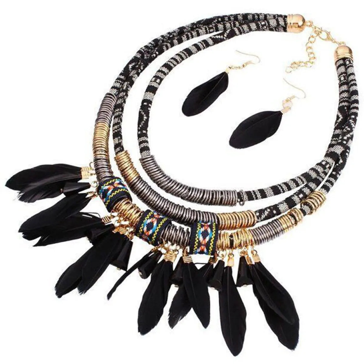 Simple Feather Tassel Wild Necklace