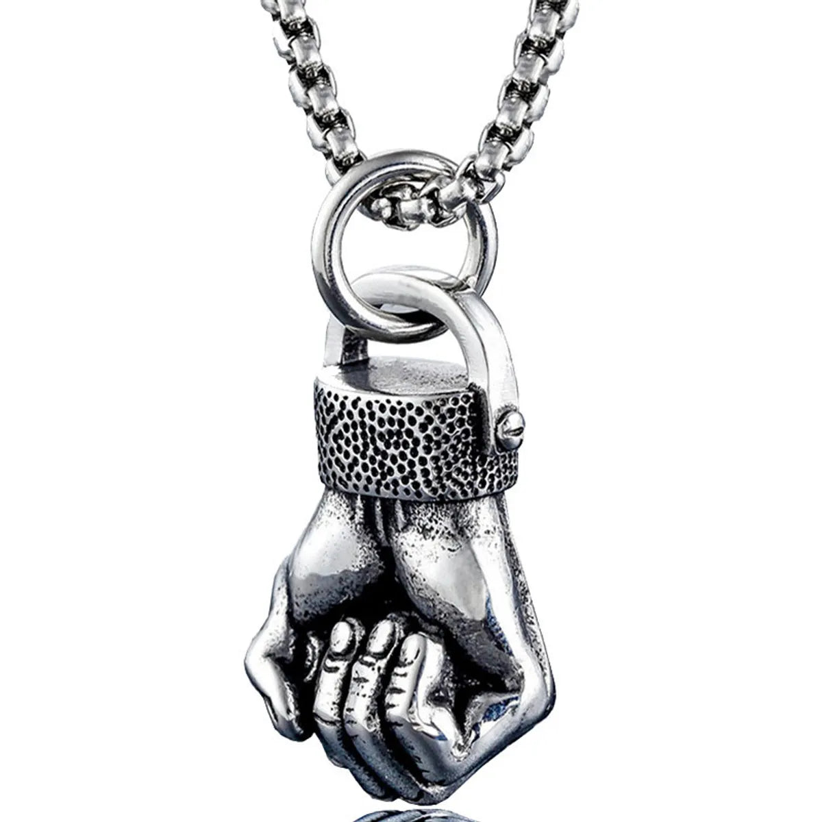 Simple Fist Stainless Steel Necklace Wholesale