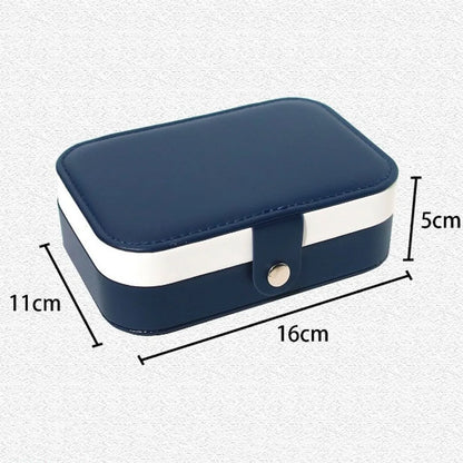 Simple Flip Travel Double Layer Jewelry Box Ring Necklace Ear Stud Pendant Jewelry Box Portable Jewelry Storage Box