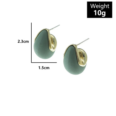 Simple Geometric Acrylic Spray Paint Metal Contrast Earrings Wholesale Nihaojewelry