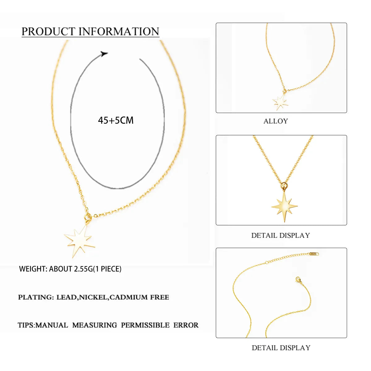 Fashion Animal Stainless Steel Plating Necklace