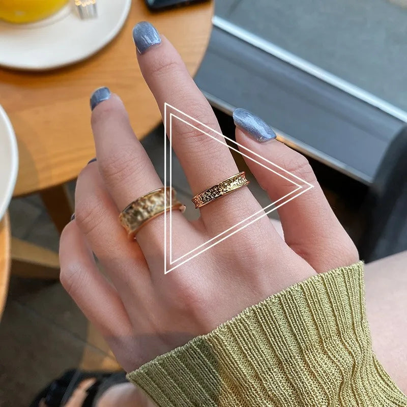 Simple Geometric Fine Simple Weaving Copper Ring Wholesale