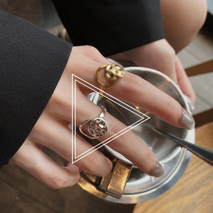 Simple Geometric Fine Simple Weaving Copper Ring Wholesale