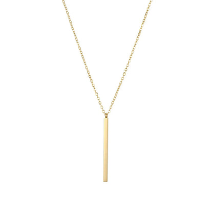 Simple Geometric Rectangular Stainless Steel Necklace