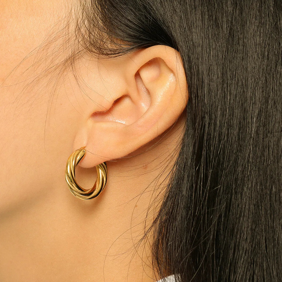 Geometric Plating Stainless Steel Gold Plated Earrings