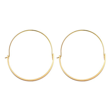 Simple Half-Circle Hoop Earrings  Curved  Women'S Earrings Green Gold Electroplating Silver