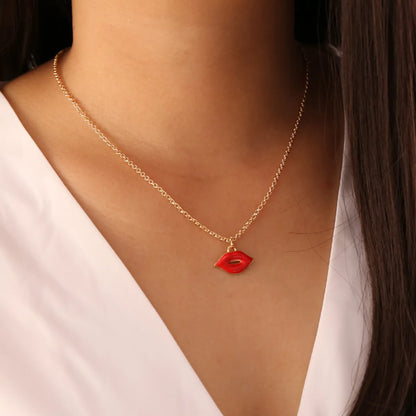 Fashion Heart Alloy Stoving Varnish Women's Necklace