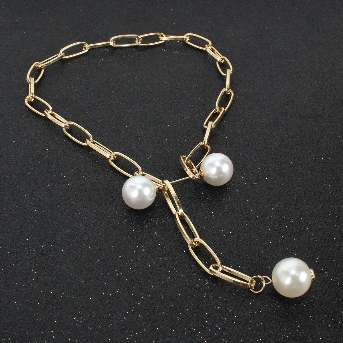 Fashion Water Droplets Imitation Pearl Alloy Plating Women's Necklace