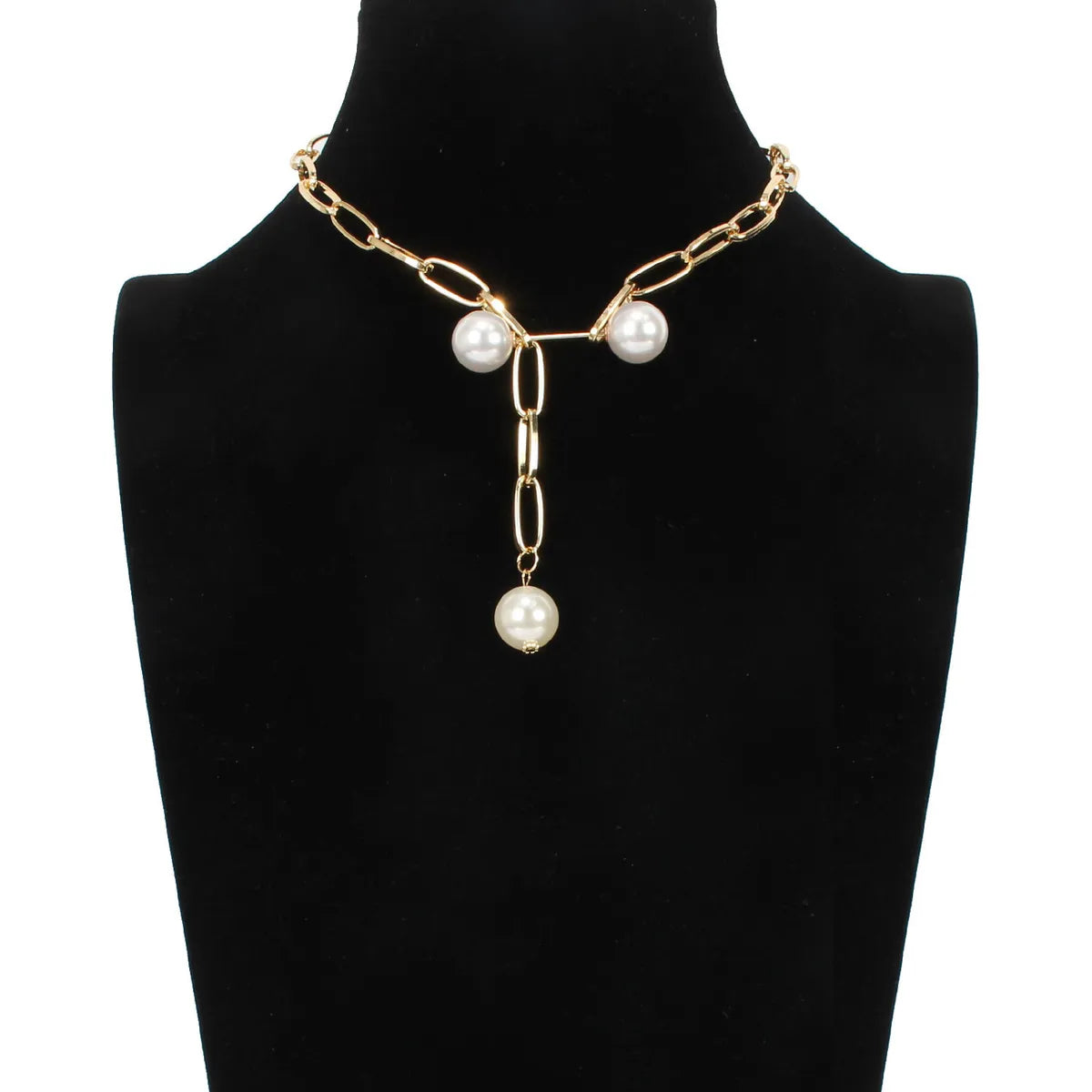 Fashion Water Droplets Imitation Pearl Alloy Plating Women's Necklace