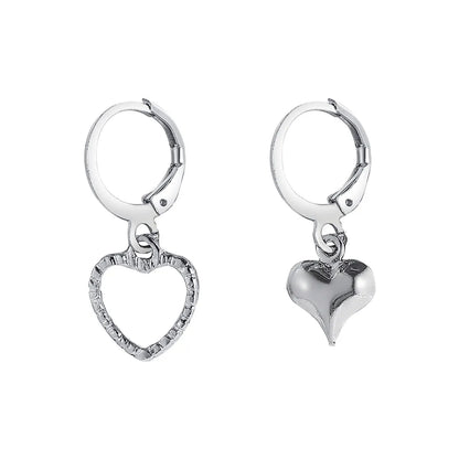 Simple Jewelry Asymmetric Heart Geometric Alloy Stud Earrings