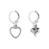 Simple Jewelry Asymmetric Heart Geometric Alloy Stud Earrings