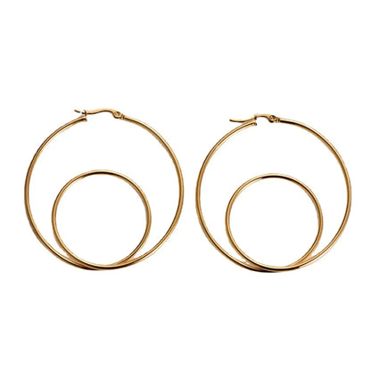 Simple Style Geometric Plating Stainless Steel No Inlaid Earrings