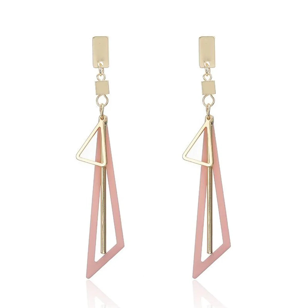 Simple Long Triangle Alloy Earrings Nhpf147183