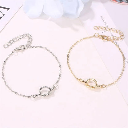 Simple Style Geometric Alloy No Inlaid Women's Bracelets Anklet