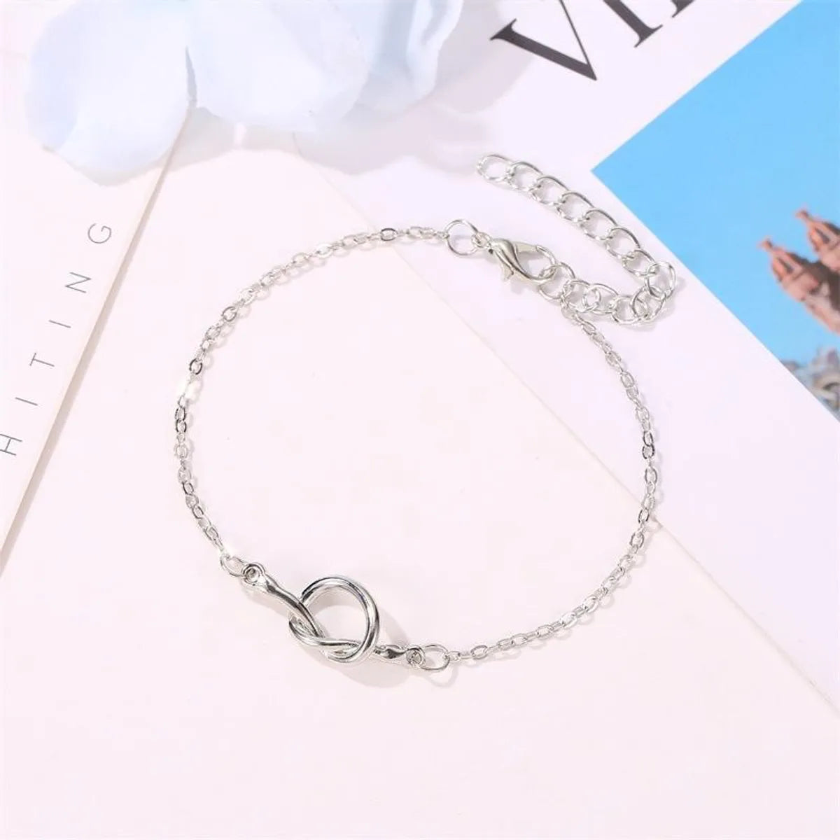 Simple Style Geometric Alloy No Inlaid Women's Bracelets Anklet