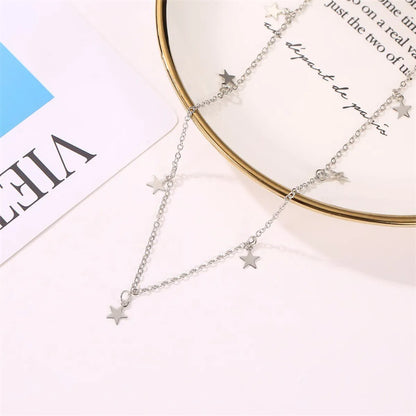 Simple Metal Star Pendant Necklace