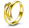 Simple New Hands Hug Couple Open Ring Wholesale