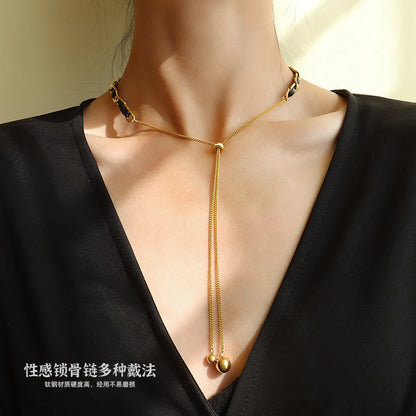 Fashion Geometric Titanium Steel Plating Necklace