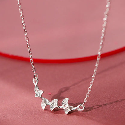 Simple New Style Ginkgo Leaf Pendant Alloy Bracelet