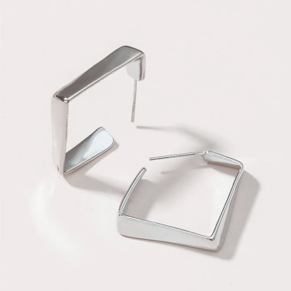 Simple New Trendy Korean Square Hoop Earrings Wholesale