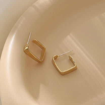 Simple New Trendy Korean Square Hoop Earrings Wholesale