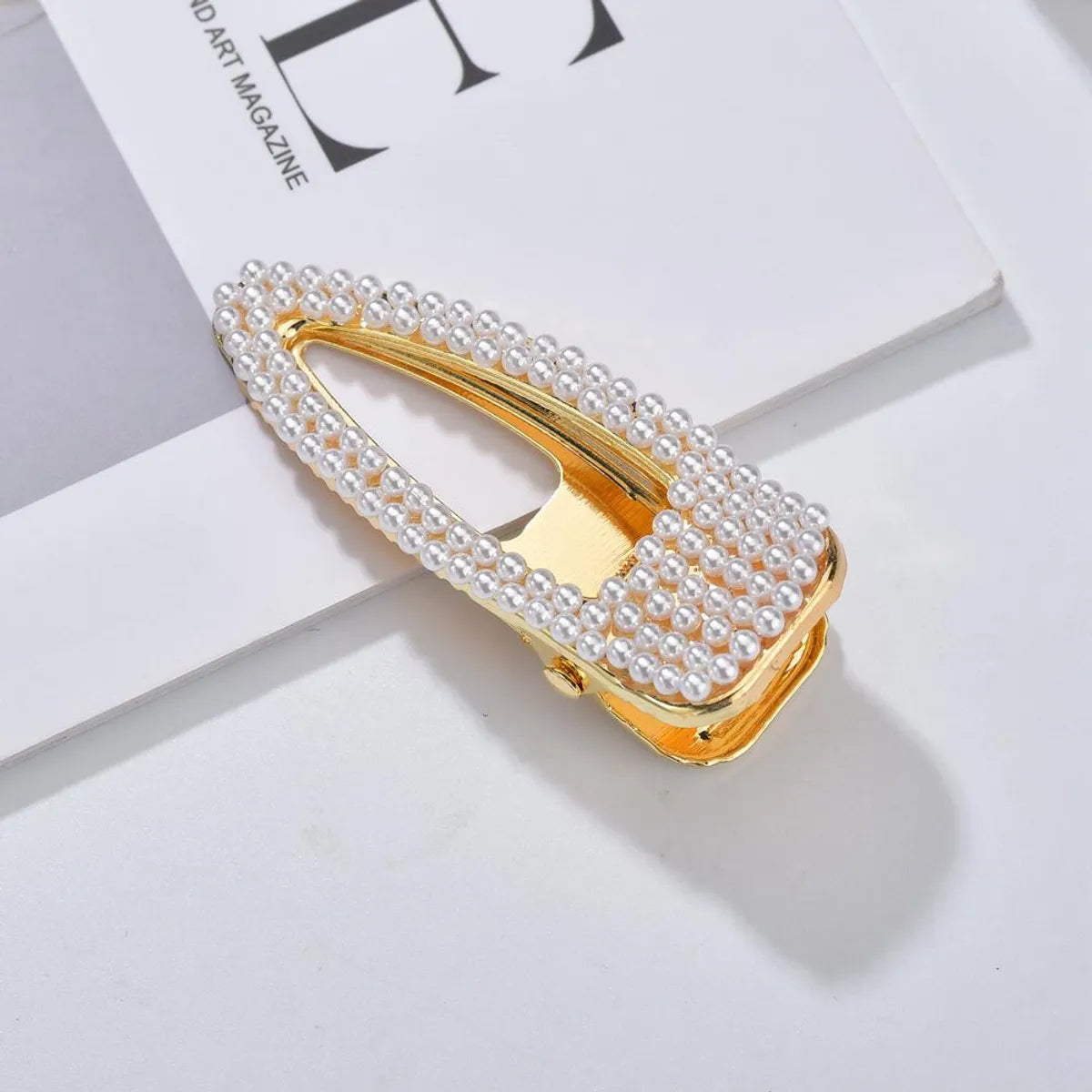 Simple Beads Duckbill Openwork Alloy Hair Accessories Nhbq139749