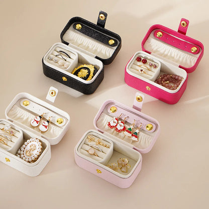 Simple Portable Jewelry Box Travel Jewelry Storage Box Ring Ear Studs Ear Chain Lipstick Small Jewelry Box