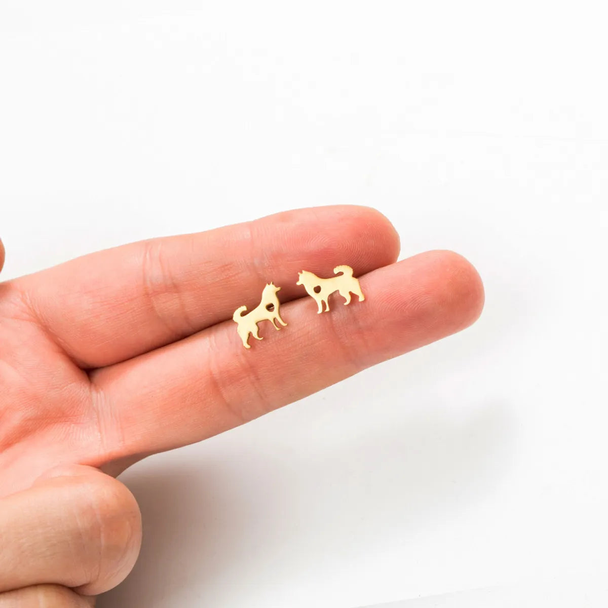 Simple Puppy Alloy Earrings Wholesale