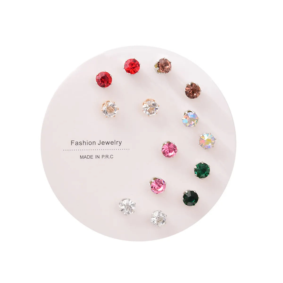 Heart Plating Artificial Gemstones Earrings