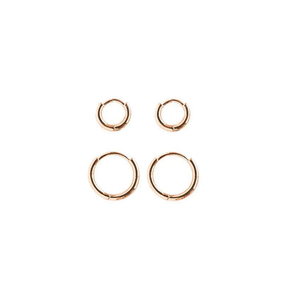 Simple Smooth Circle Gold Plated Copper Ear Buckle Wholesale Gooddiy