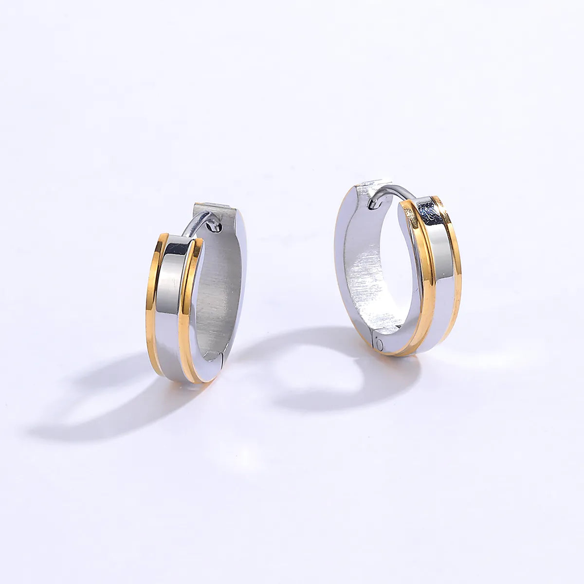 Simple Stainless Steel Electroplated 18k Gold Retro Earrings