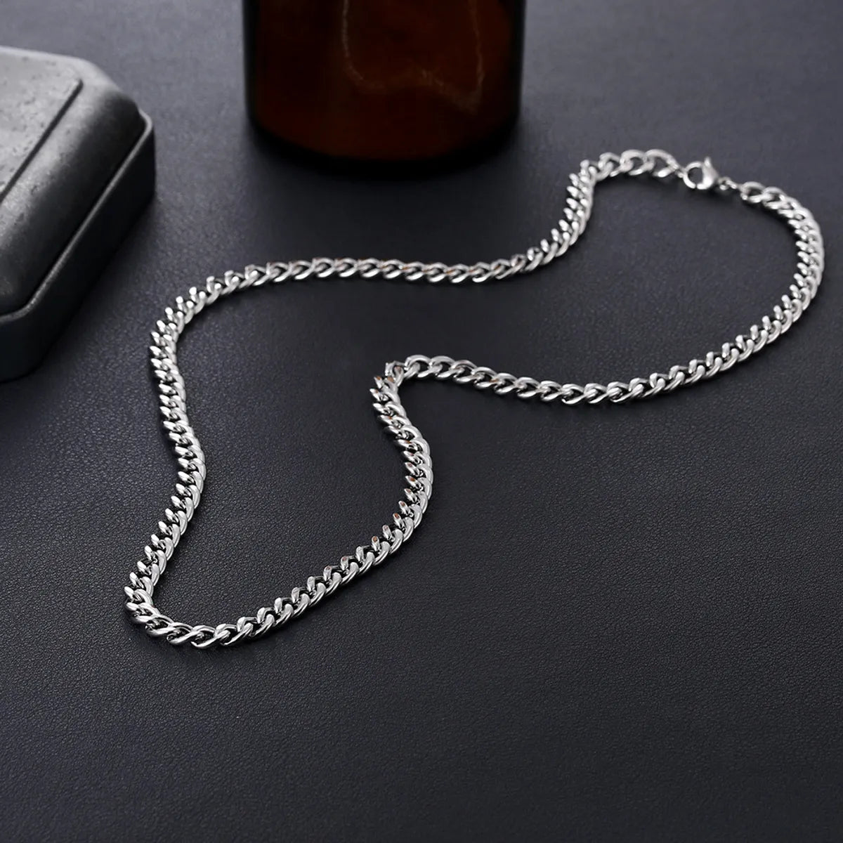 Simple Style Geometric Stainless Steel Polishing Necklace