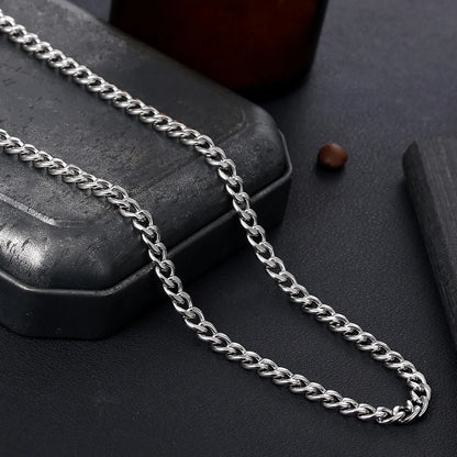 Simple Style Geometric Stainless Steel Polishing Necklace