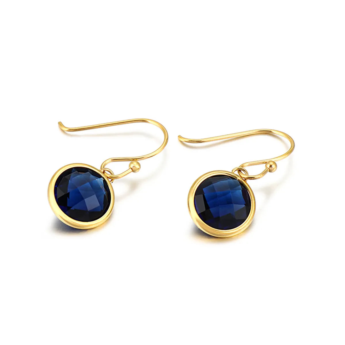 Korean Style Geometric Plating Titanium Steel 18K Gold Plated Earrings