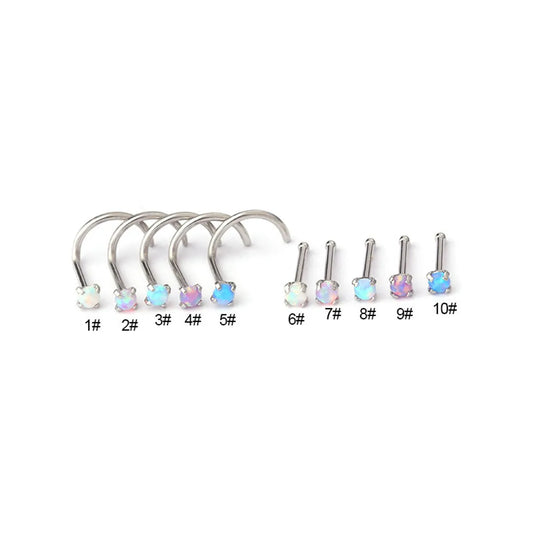 Fashion Geometric Stainless Steel Nose Studs