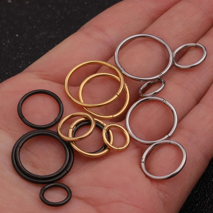 Simple Style Geometric Metal Plating Nose Ring