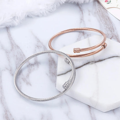 Simple Stainless Steel Opening Retractable Bracelet Wholesale Gooddiy