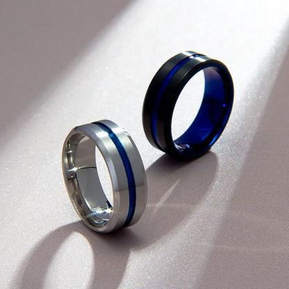 Simple Stainless Steel Two-Color Rings