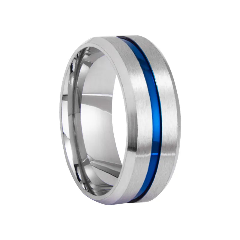 Simple Stainless Steel Two-Color Rings