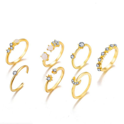 Simple Style Geometric Alloy Plating Rhinestones Women's