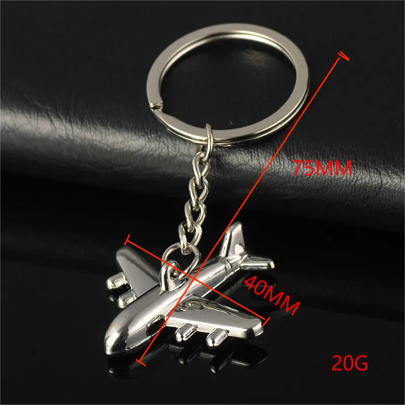 Simple Style Airplane Alloy Zinc Alloy Polishing Electroplating White K Bag Pendant Keychain