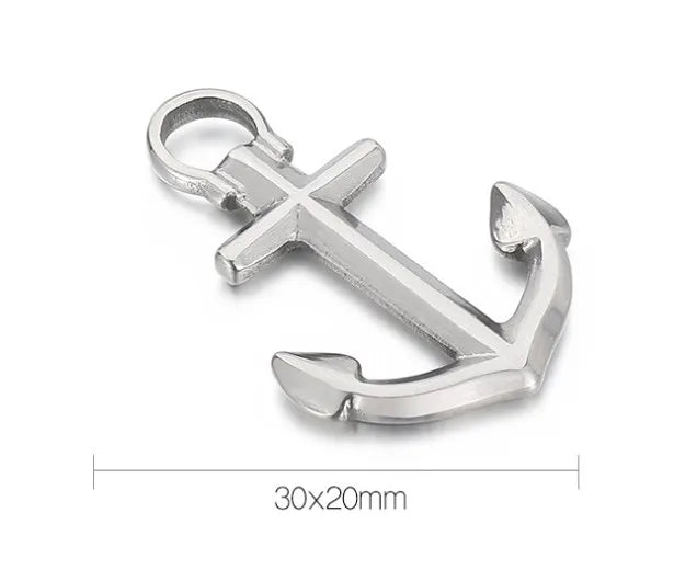 Simple Style Anchor Stainless Steel Jewelry Accessories