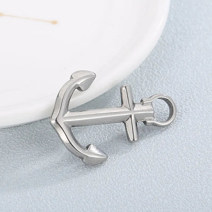 Simple Style Anchor Stainless Steel Jewelry Accessories