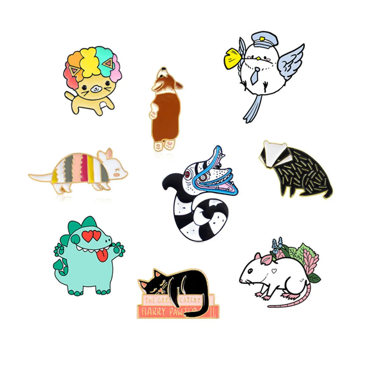 Simple Style Animal Alloy Stoving Varnish Unisex Brooches