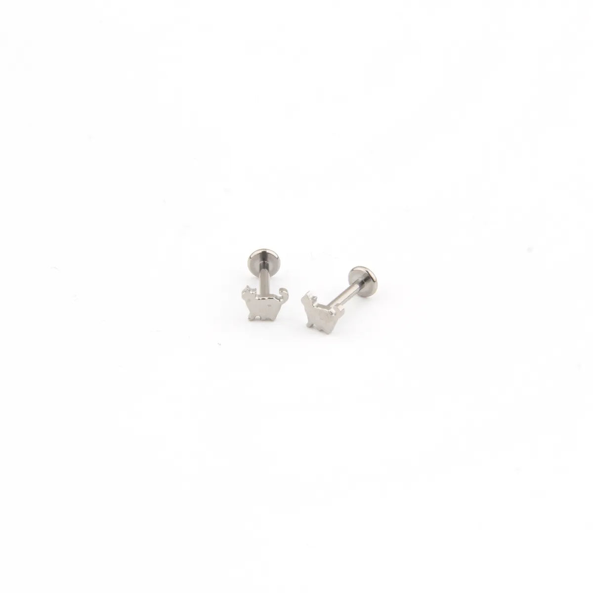 Simple Style Animal Cat Titanium Steel Lip Stud In Bulk