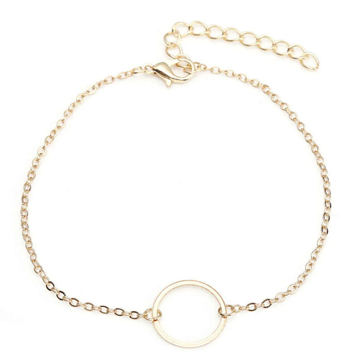 Simple Style Animal Cross Moon Gold Plated Silver Plated Imitation Pearl Alloy Wholesale Anklet