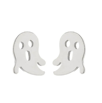 Simple Style Animal Stainless Steel Plating Hollow Out Ear Studs 1 Pair