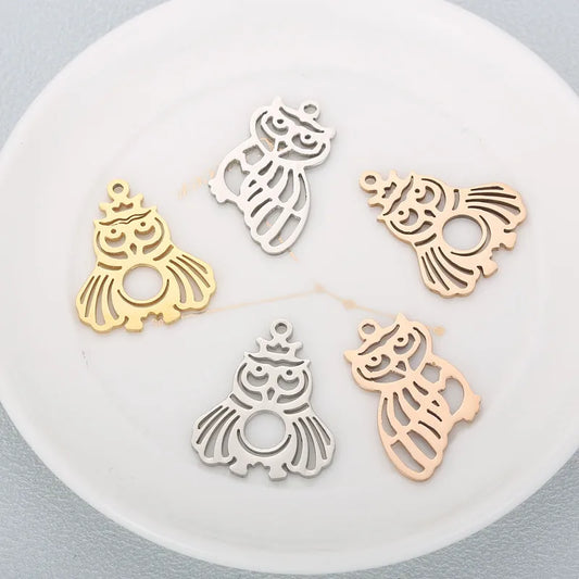 1 Piece Stainless Steel 18K Gold Plated Animal