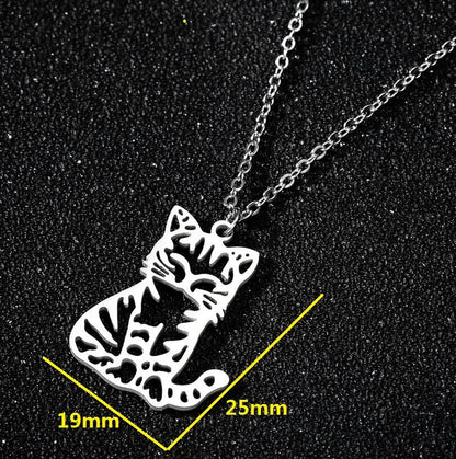 Stainless Steel Simple Style Plating Animal Pendant Necklace