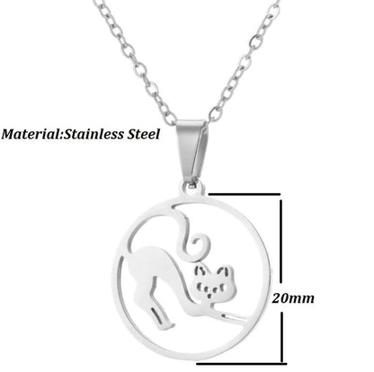 Stainless Steel Simple Style Plating Animal Pendant Necklace